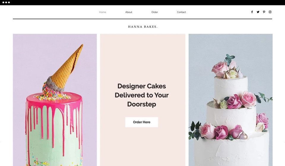 Cafe & Bakery website templates - Cake Shop